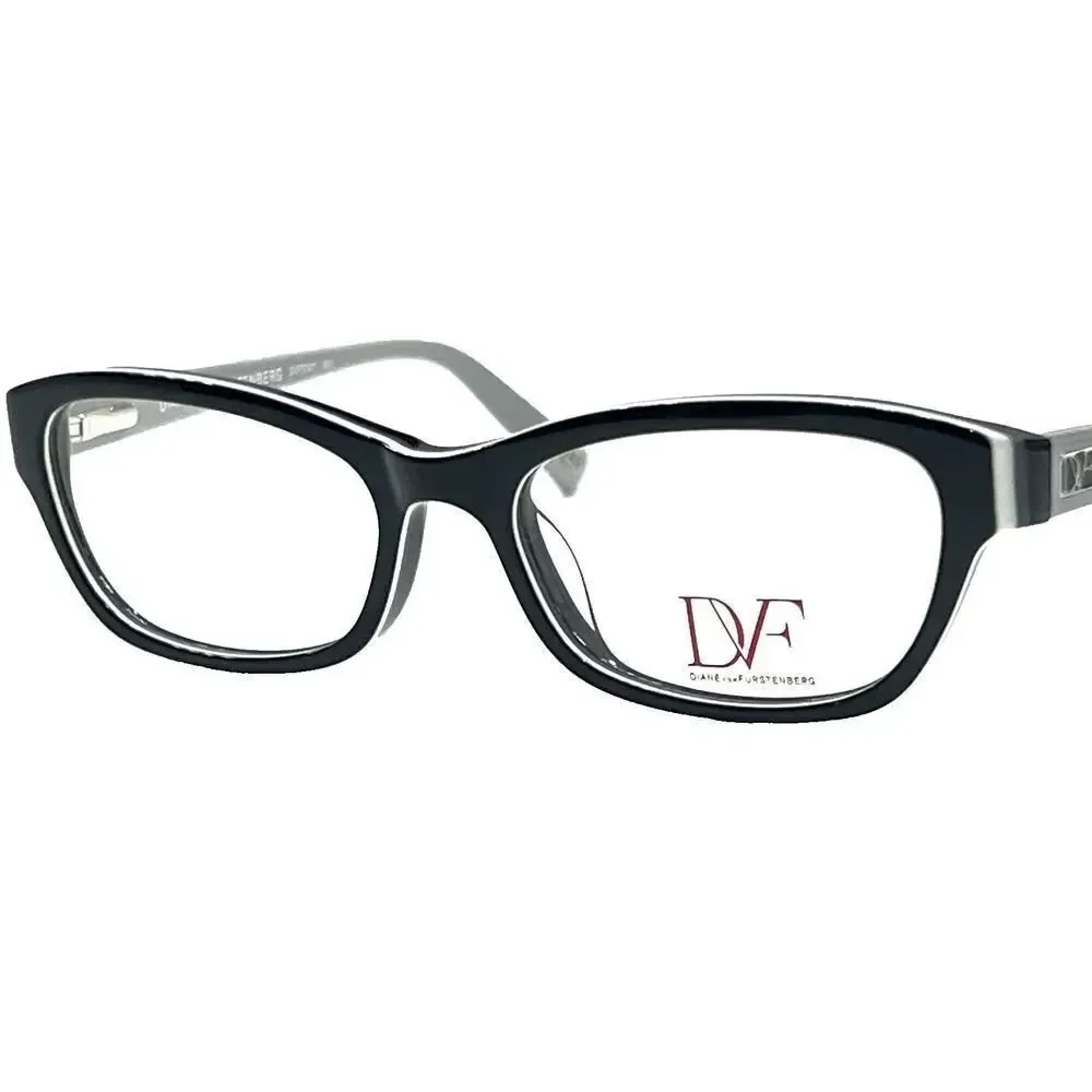 NEW Diane von Furstenberg DVF 5047 001 Black & Gray Eyeglasses Frames 50-17-135